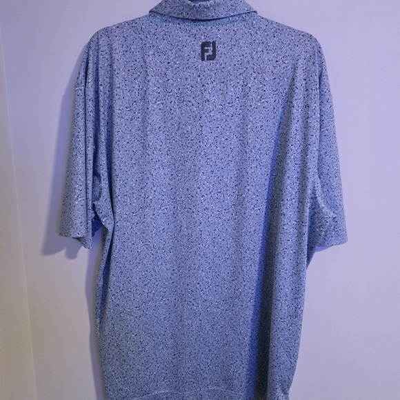 FootJoy Sky Blue Speckled Polo Shirt - Picture 2 of 7